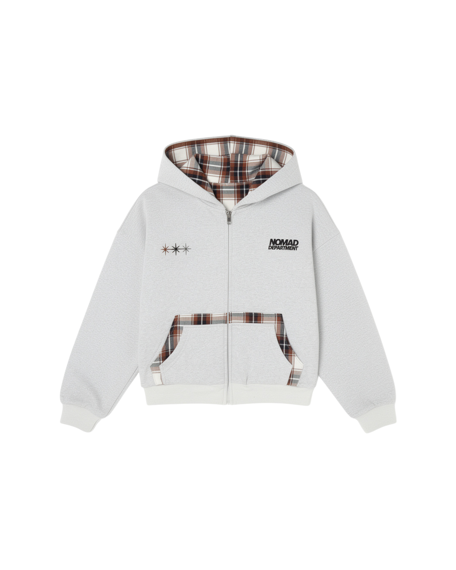 GREY REVERSIBLE HOODIE