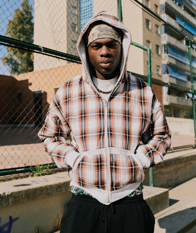 GREY REVERSIBLE HOODIE