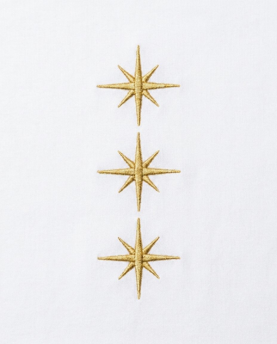 Ursa Major Tee — embroidered stars detail