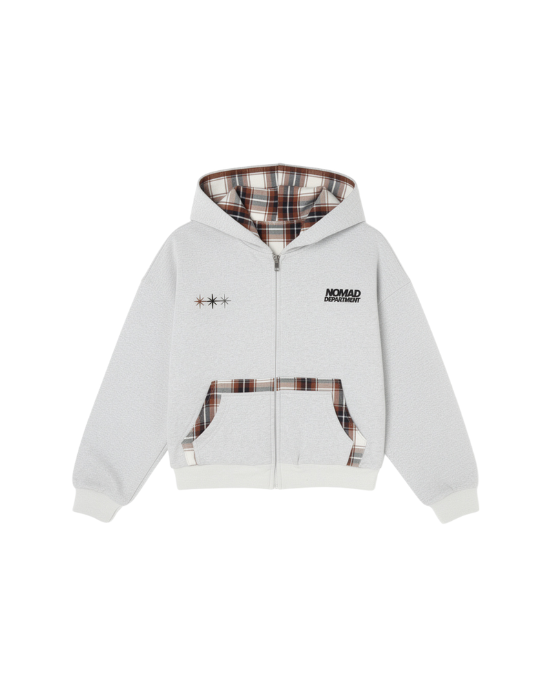 GREY REVERSIBLE HOODIE