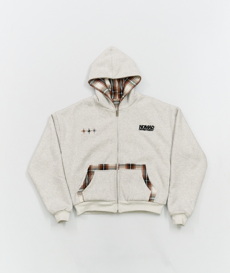 GREY REVERSIBLE HOODIE