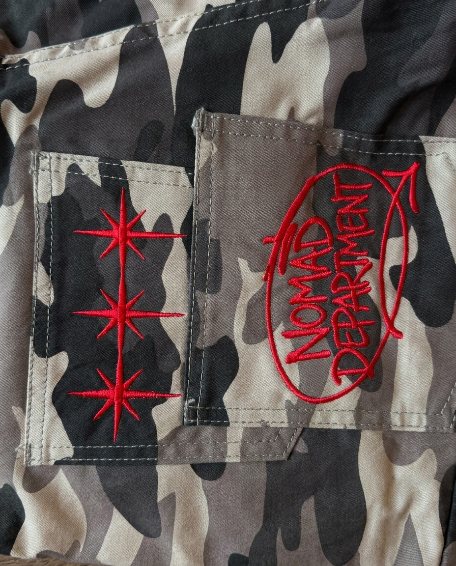 Cygnus Cargo Shorts — back pocket embroidery